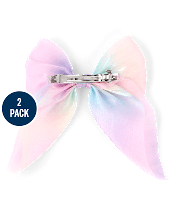 Girls Shimmer Bow Hair Clip 2-Pack