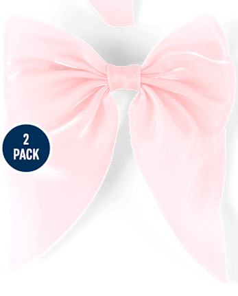 Girls Shimmer Bow Hair Clip 2-Pack