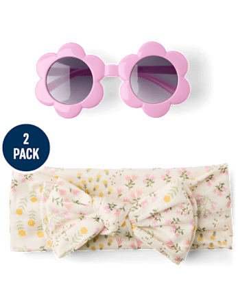 Baby Girls Floral 2-Piece Accessory Set