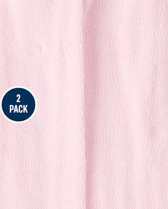Baby Girls Floral Pointelle Tights 2-Pack