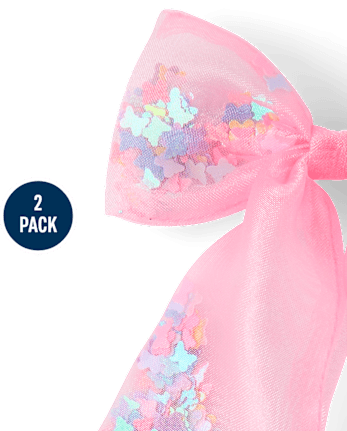 Girls Shakey Bow Hair Clip 2-Pack