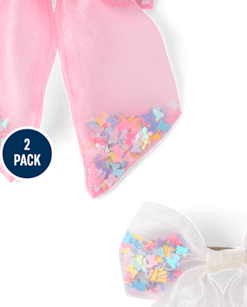 Girls Shakey Bow Hair Clip 2-Pack