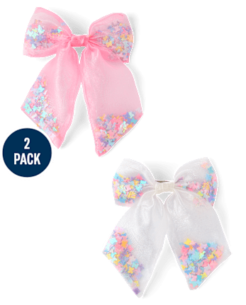Girls Shakey Bow Hair Clip 2-Pack