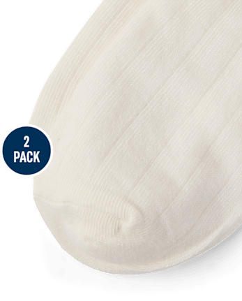 Lot de 2 paires de chaussettes mi-longues à fleurs 3D pour filles