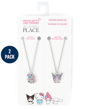 Girls Hello Kitty And Friendsâ¢ Pave Necklace 2-Pack