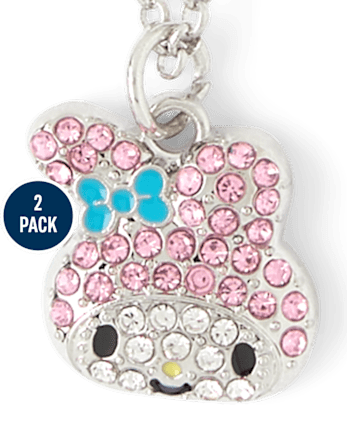 Girls Hello Kitty And Friends™ Pave Necklace 2-Pack