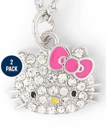 Girls Hello Kitty And Friends™ Pave Necklace 2-Pack
