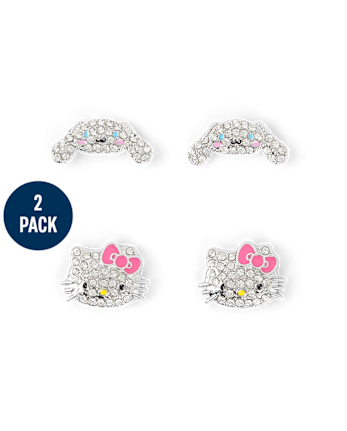 Girls Hello Kitty And Friendsâ¢ Pave Earrings 2-Pack