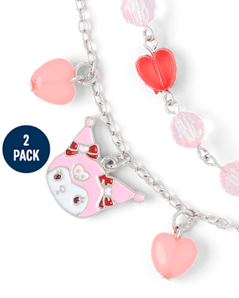 Girls Hello KittyÂ® Layered Necklace 2-Pack