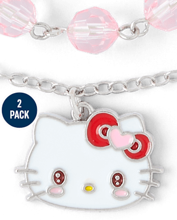 Girls Hello KittyÂ® Layered Necklace 2-Pack