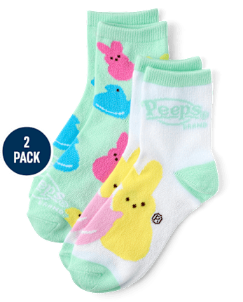 Girls Peeps® Midi Socks 2-Pack