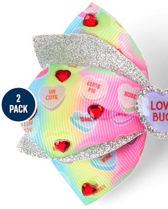 Girls SweetheartsÂ® Bow Hair Clip 2-Pack