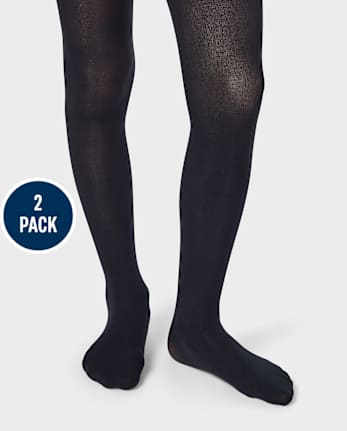 Girls Microfiber Tights 2-Pack