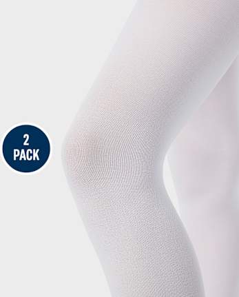 Girls Microfiber Tights 2-Pack