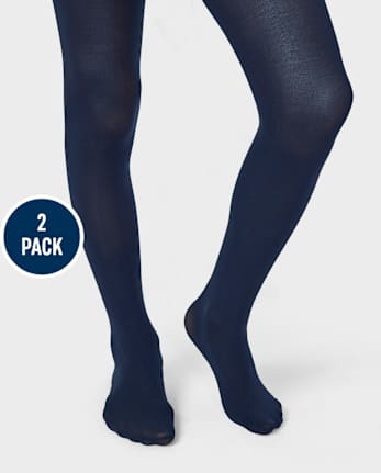 Girls Microfiber Tights 2-Pack