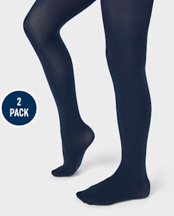 Girls Microfiber Tights 2-Pack