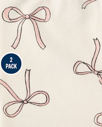 Leggings tutu à nœud pour bébés filles (lot de 2)