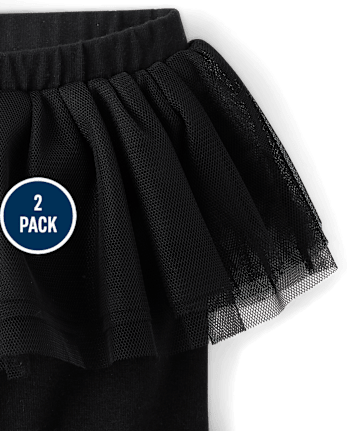 Leggings tutu à nœud pour bébés filles (lot de 2)
