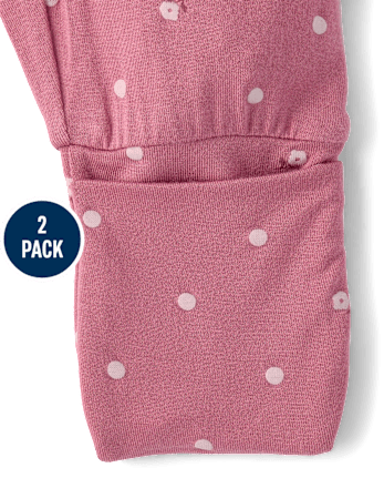 Lot de 2 pyjamas fleuris pour bébé fille - Ultra doux