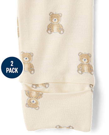 Baby Boys Bear Sleep And Play 2-Pack - Super Soft