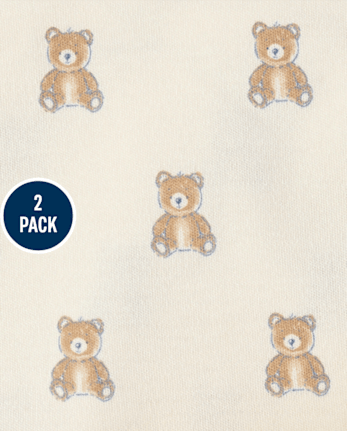 Baby Boys Bear Swaddle Blanket 2-Pack