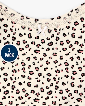 Girls Leopard Cami 2-Pack