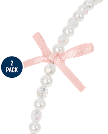 Girls Faux Pearl Headband 2-Pack