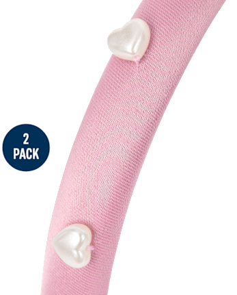 Girls Faux Pearl Headband 2-Pack