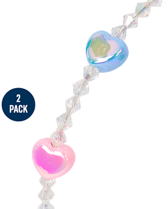 Girls Iridescent Beaded Headband 2-Pack