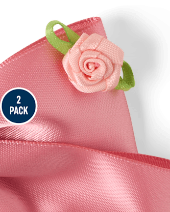 Girls Bow Rosette Hair Clip 2-Pack