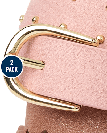 Ceinture à nœud festonné pour filles (lot de 2)