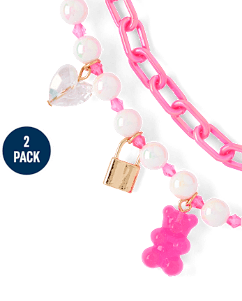 Girls Chain Charm Necklace 2-Pack
