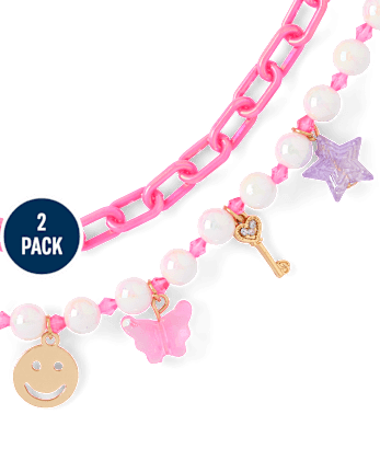Girls Chain Charm Necklace 2-Pack