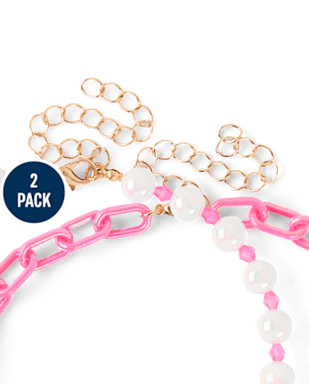 Girls Chain Charm Necklace 2-Pack