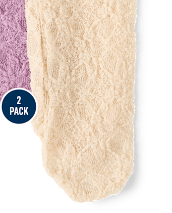 Girls Lace Boot Socks 2-Pack