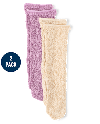 Girls Lace Boot Socks 2-Pack