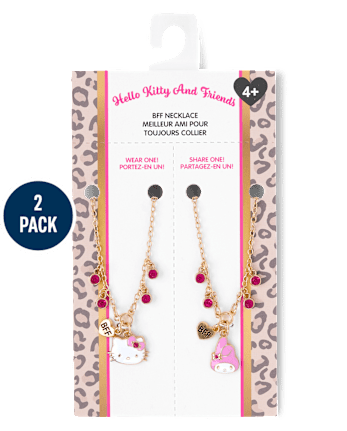 Girls Hello KittyÂ® And Friends BFF Necklace 2-Pack - MULTI CLR