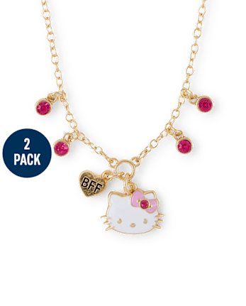 Girls Hello KittyÂ® And Friends BFF Necklace 2-Pack - MULTI CLR