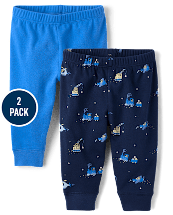 Baby Boys Vehicle Pants 2-Pack - TIDAL