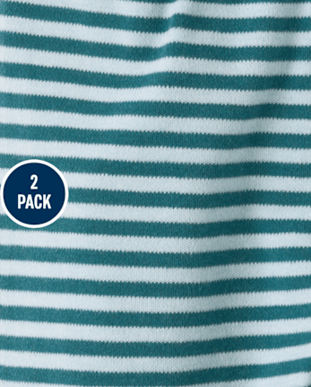 Baby Boys Striped Pants 2-Pack - DUSKY BLUE CL