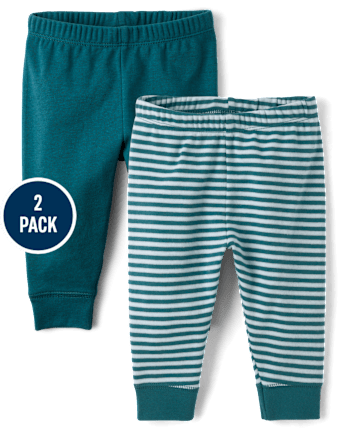 Baby Boys Striped Pants 2-Pack - DUSKY BLUE CL