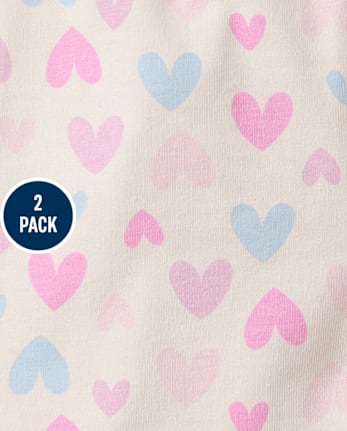 Baby Girls Heart Ruffle Leggings 2-Pack - FAIR IVORY