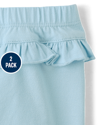 Baby Girls Heart Ruffle Leggings 2-Pack - FAIR IVORY