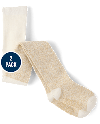 Collants brillants pour bébés et petites filles (lot de 2) - GOLD