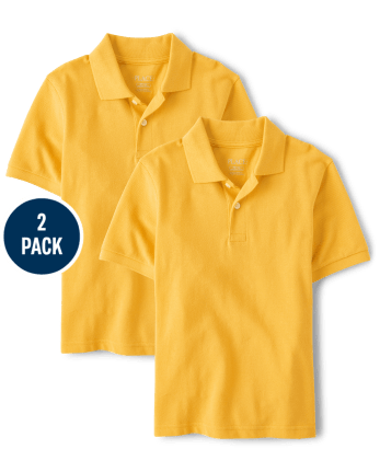 Boys Uniform Pique Polo 2-Pack