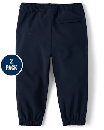 Baby And Toddler Boys Quick Dry Pull On Jogger Pants 2-Pack