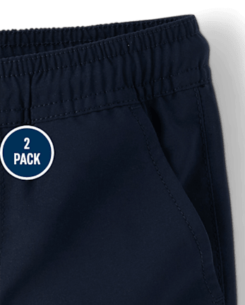 Baby And Toddler Boys Quick Dry Pull On Jogger Pants 2-Pack