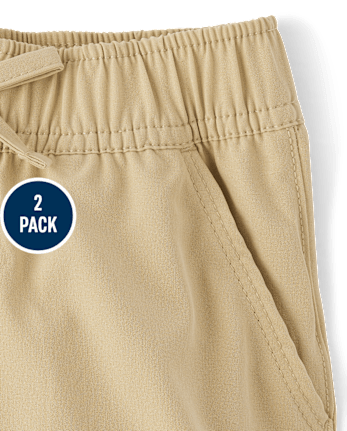 Pack de 2 pantalones deportivos sin cordones de secado rápido para niñas