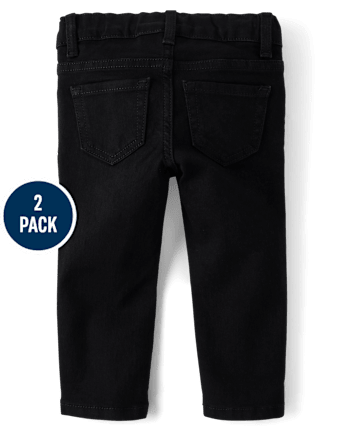 Pack de 2 jeans ajustados para bebés y niñas pequeñas