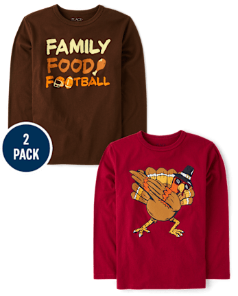 Camisetas estampadas Harvest para niños, paquete de 2